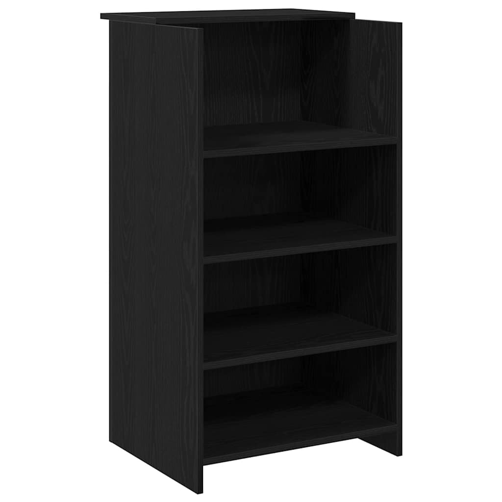 vidaXL Receptiebalie 55x50x103,5 cm bewerkt hout zwart