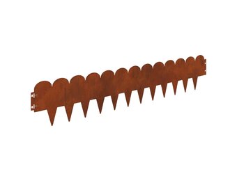 vidaXL Gazonrand scherpe & ronde bovenkant 20 st 103x20cm