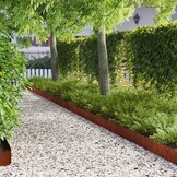 vidaXL Gazonrand scherpe & ronde bovenkant 20 st 103x20cm