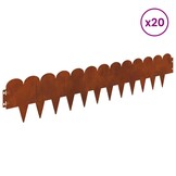 vidaXL Gazonrand scherpe & ronde bovenkant 20 st 103x20cm