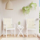 vidaXL Tuinstoelkussen lage rug 2 st 100x50x3 cm oxford stof crème