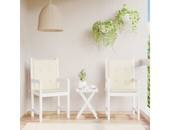 vidaXL Tuinstoelkussen lage rug 2 st 100x50x3 cm oxford stof crème