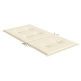 vidaXL Tuinstoelkussen lage rug 2 st 100x50x3 cm oxford stof crème