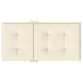 vidaXL Tuinstoelkussen lage rug 2 st 100x50x3 cm oxford stof crème