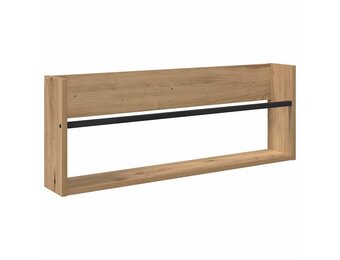 vidaXL Tijdschrift Rek Artisan Eiken 80 x 12 x 30 cm Bewerkt hout