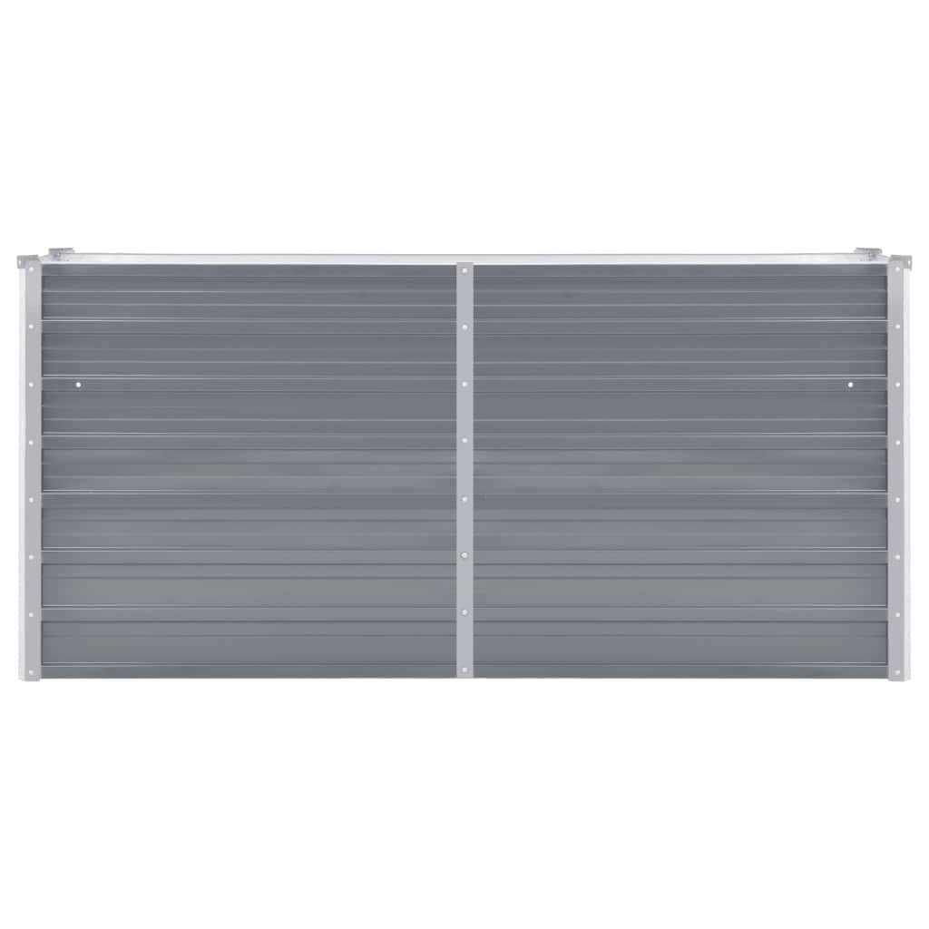 vidaXL Plantenbak verhoogd 160x40x77 cm gegalvaniseerd staal grijs