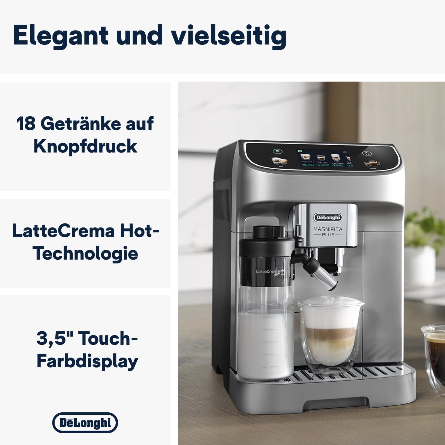De'Longhi Magnifica Plus Volautomatische Koffiemachine - Zilver/Zwart