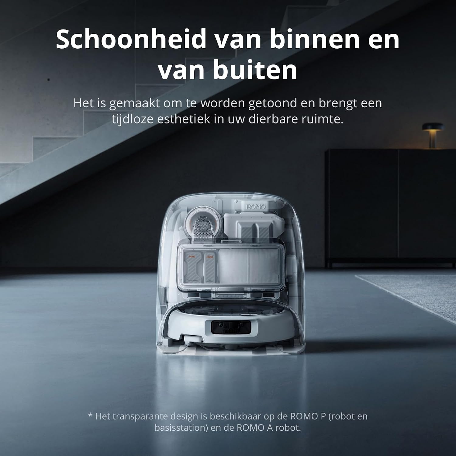 DJI ROMO P Robotstofzuiger en mop, sensoren op droneniveau