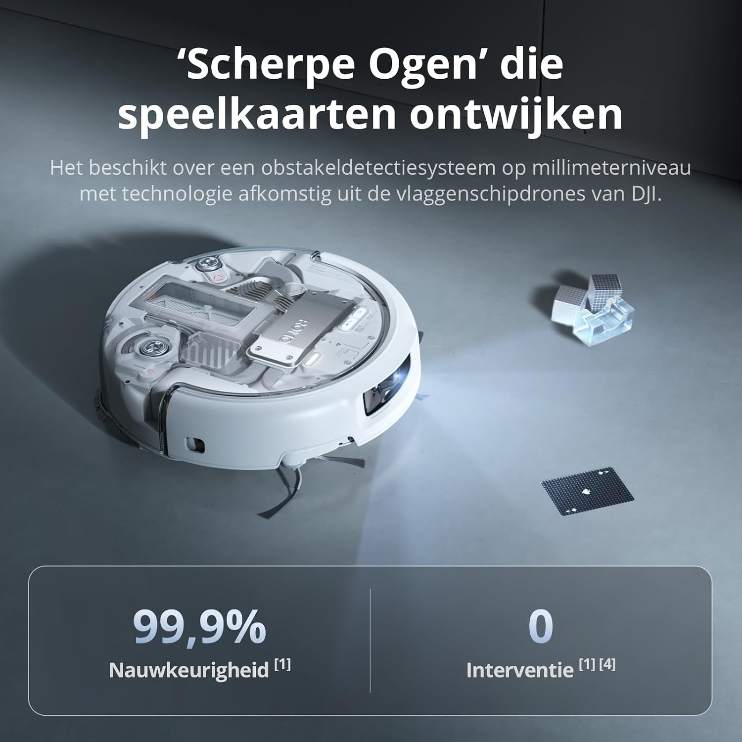 DJI ROMO P Robotstofzuiger en mop, sensoren op droneniveau