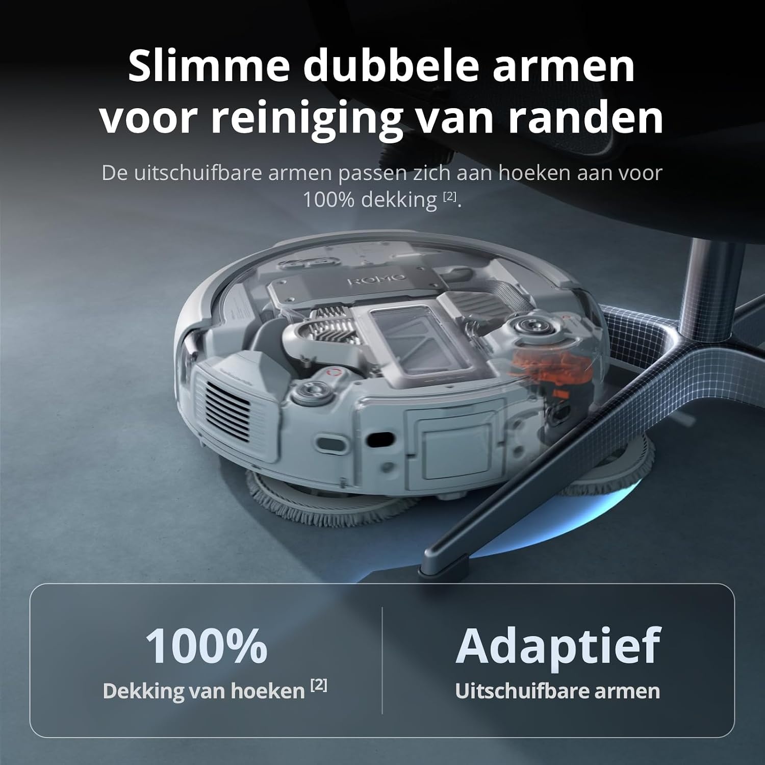 DJI ROMO P Robotstofzuiger en mop, sensoren op droneniveau