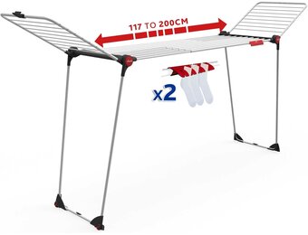 Vileda Infinity Flex Plus Wasrek - Telescopisch - Zwart - Tot 30 meter drooglengte
