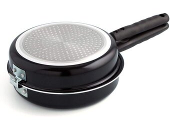 Quid Gastro Fun Dubbele Omeletpan 28 cm - Aluminium - Zwart