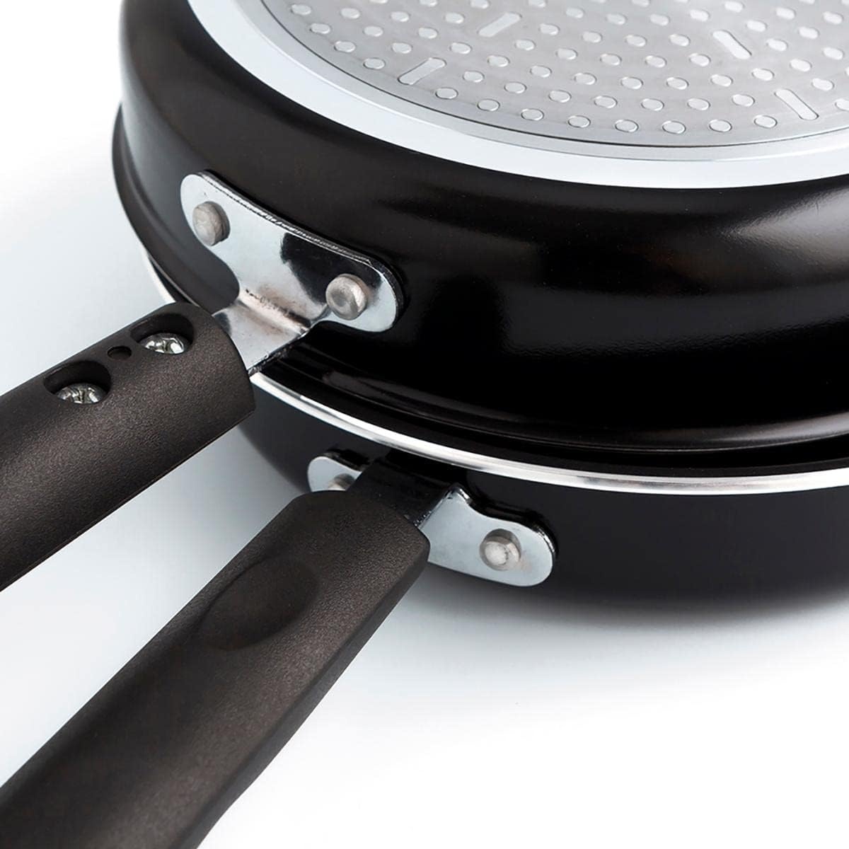 Quid Gastro Fun Dubbele Omeletpan 28 cm - Aluminium - Zwart
