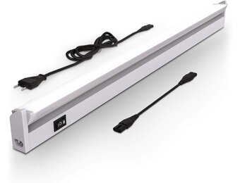 B.K.Licht I Keukenverlichting I kastverlichting I onderbouwverlichting I kleurtemperatuur instelbaar I titaan I 8W LED keuken verlichting