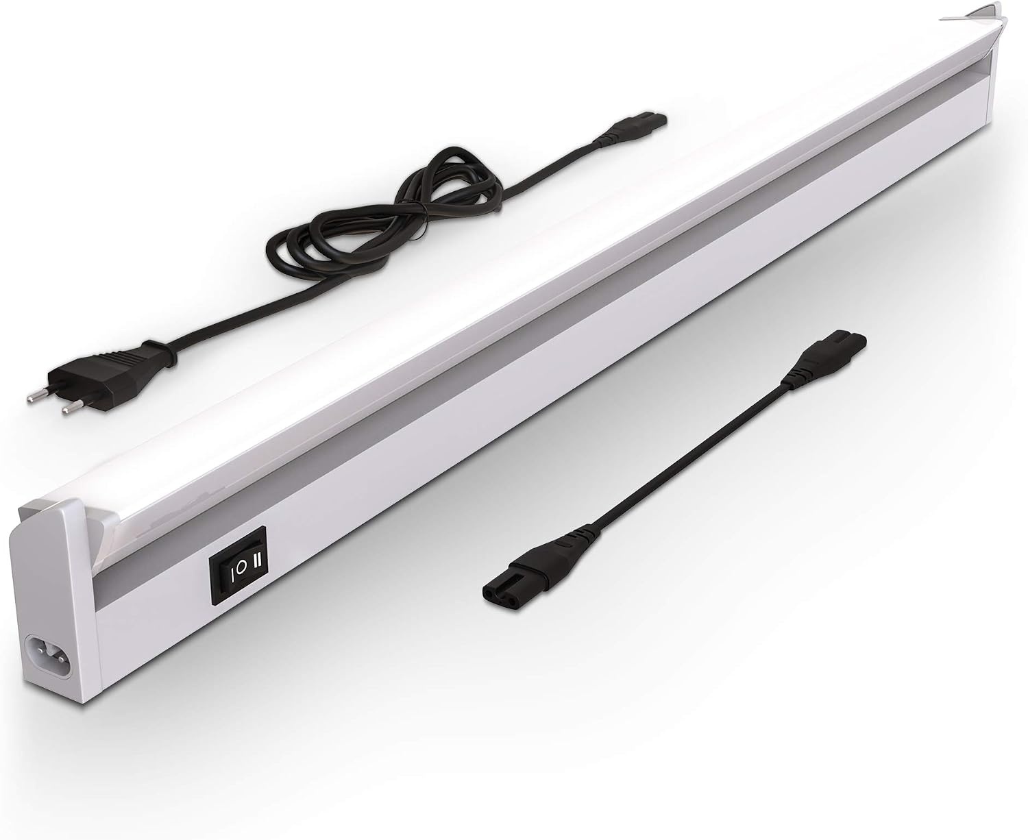 B.K.Licht I Keukenverlichting I kastverlichting I onderbouwverlichting I kleurtemperatuur instelbaar I titaan I 8W LED keuken verlichting