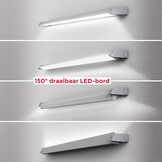 B.K.Licht I Keukenverlichting I kastverlichting I onderbouwverlichting I kleurtemperatuur instelbaar I titaan I 8W LED keuken verlichting