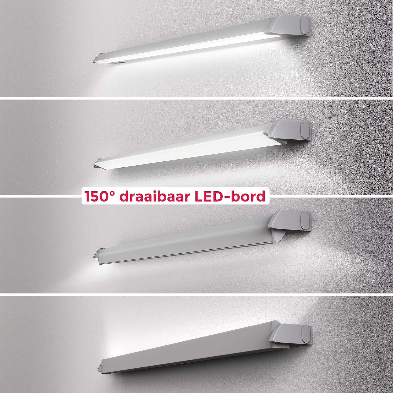 B.K.Licht I Keukenverlichting I kastverlichting I onderbouwverlichting I kleurtemperatuur instelbaar I titaan I 8W LED keuken verlichting