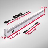 B.K.Licht I Keukenverlichting I kastverlichting I onderbouwverlichting I kleurtemperatuur instelbaar I titaan I 8W LED keuken verlichting
