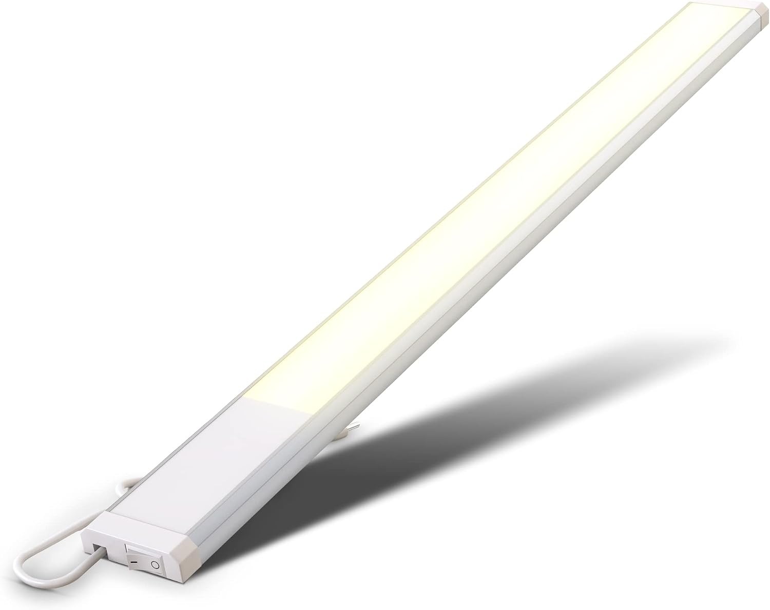 B.K.Licht I Keukenverlichting I kastverlichting I onderbouwverlichting I kleurtemperatuur instelbaar I titaan I 8W LED keuken verlichting