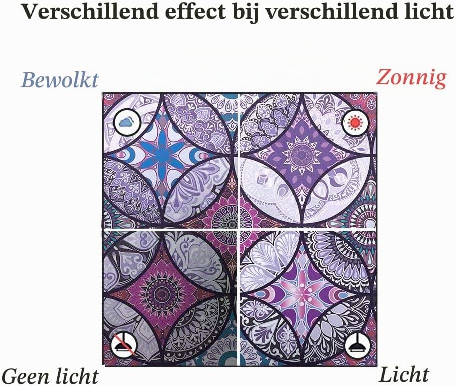 Dktie Decoratieve folie glasschilderij raamfolie zichtbeschermingsfolie melkglasfolie cirkels statisch hechtend privacy raamsticker (lila, 90 x 200 cm)
