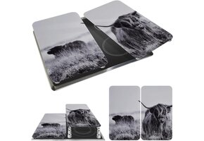 2-delige Kookplaatafdekplaten van Glas (30x52cm) met Highland Cattle Motief - 31% Korting