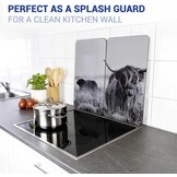 WENKO Kookplaatafdekplaten Highland Cattle - 2-delige set - 30 x 52 cm