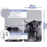 WENKO Kookplaatafdekplaten Highland Cattle - 2-delige set - 30 x 52 cm
