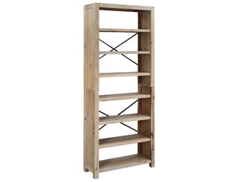 vidaXL Boekenkast met 7 schappen 80x30x200 cm massief acaciahout