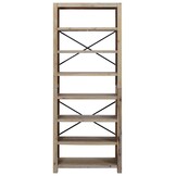 vidaXL Boekenkast met 7 schappen 80x30x200 cm massief acaciahout