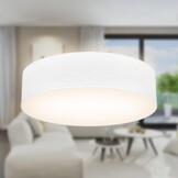 B.K.Licht I Plafondlamp I stoffen plafoniere I slaapkamer plafondlampen I lampen wit I stof plafonniere I IP20 I Ø38cm I excl. E27