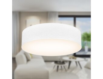 B.K.Licht I Plafondlamp I stoffen plafoniere I slaapkamer plafondlampen I lampen wit I stof plafonniere I IP20 I Ø38cm I excl. E27