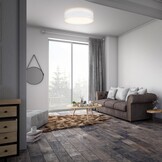 B.K.Licht I Plafondlamp I stoffen plafoniere I slaapkamer plafondlampen I lampen wit I stof plafonniere I IP20 I Ø38cm I excl. E27