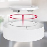 B.K.Licht I Plafondlamp I stoffen plafoniere I slaapkamer plafondlampen I lampen wit I stof plafonniere I IP20 I Ø38cm I excl. E27