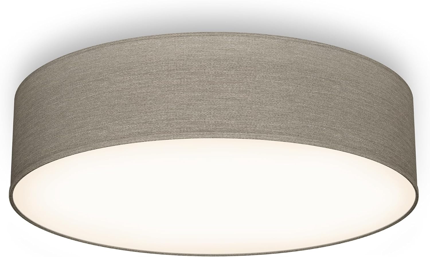 B.K.Licht I Plafondlamp I stoffen plafoniere I slaapkamer plafondlampen I lampen wit I stof plafonniere I IP20 I Ø38cm I excl. E27