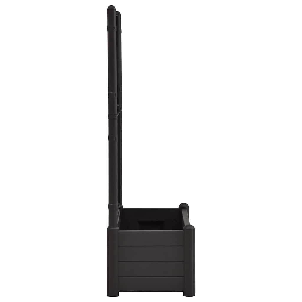 vidaXL Plantenbak met latwerk 100x43x142 cm PP antraciet