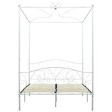 vidaXL Hemelbedframe metaal wit 140x200 cm