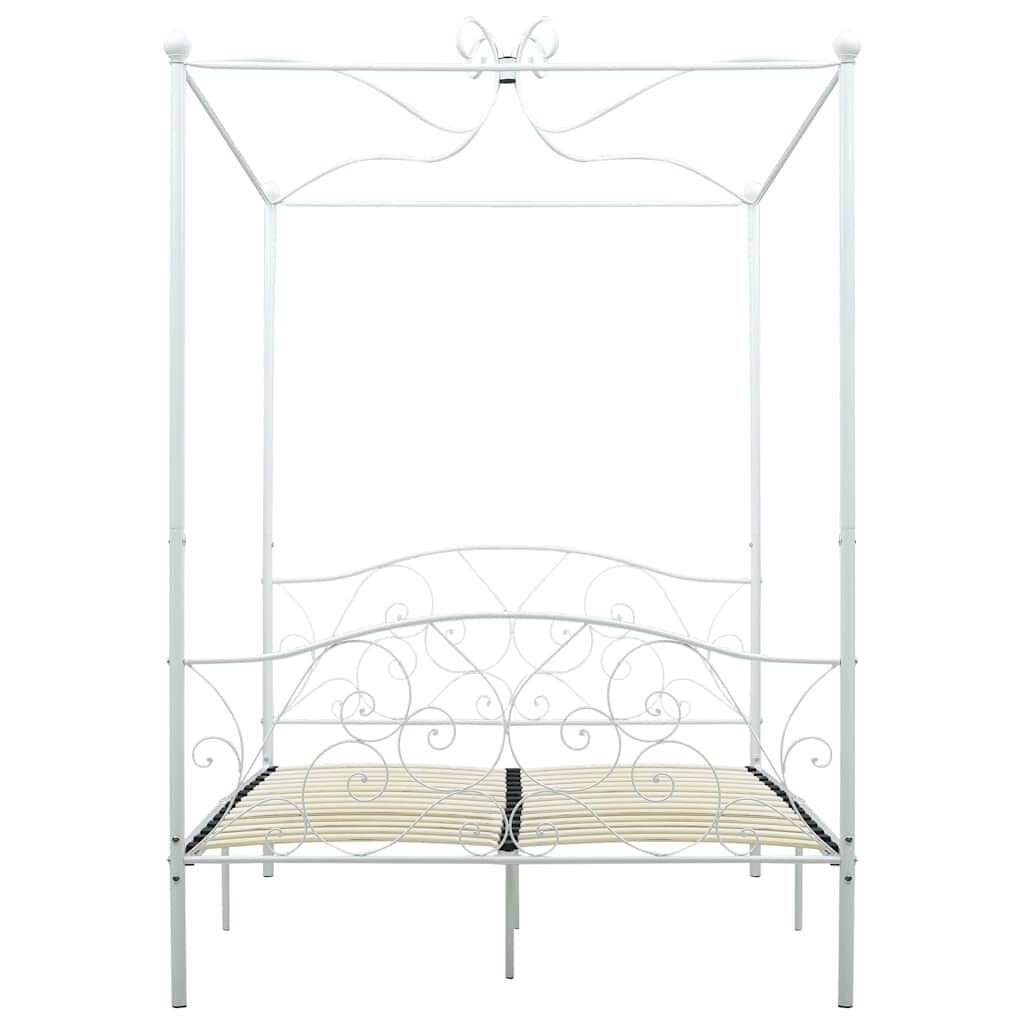 vidaXL Hemelbedframe metaal wit 140x200 cm