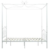 vidaXL Hemelbedframe metaal wit 140x200 cm