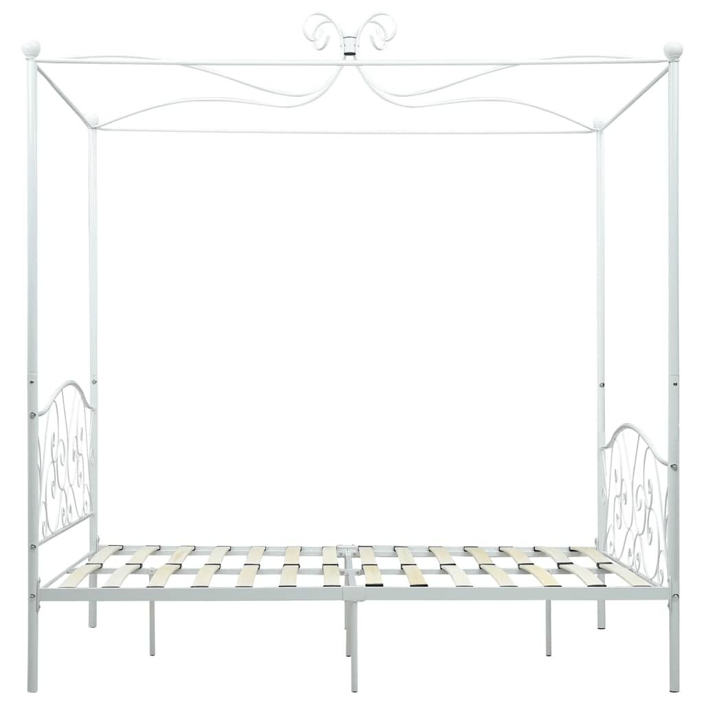 vidaXL Hemelbedframe metaal wit 140x200 cm
