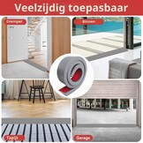 deurdrempelrampe 4,5 x 10 x 90 cm, rolstoelrampe, overgangsprofiel, zelfklevend, drempelrampe voor robotstofzuiger, TPE, deurdrempellijst, deurdrempelrampen, rampen voor rolstoelen, kinderwagens - Maat 4.5 x 10 x 90 cm Grau
