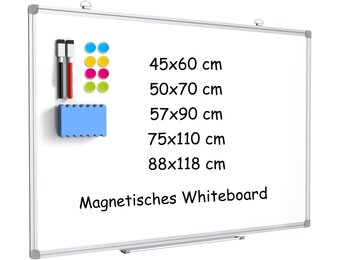 DOLLAR BOSS Groot Magnetisch Prikbord 50X70CM Multifunctioneel Whiteboard - Maat 50B x 70H cm