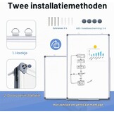 DOLLAR BOSS Groot Magnetisch Prikbord 50X70CM Multifunctioneel Whiteboard - Maat 50B x 70H cm