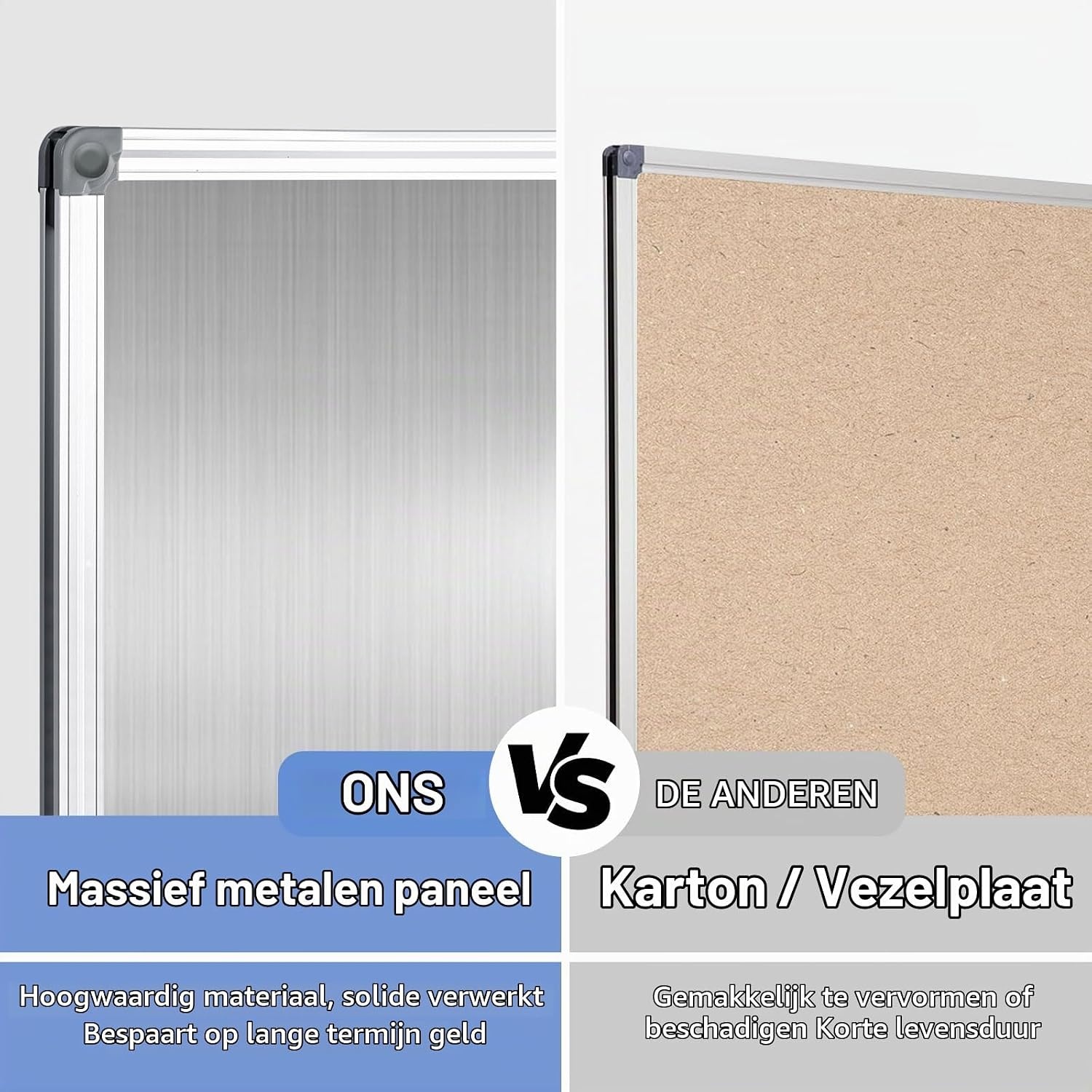 DOLLAR BOSS Groot Magnetisch Prikbord 50X70CM Multifunctioneel Whiteboard - Maat 50B x 70H cm