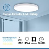 M Ledme LM8257 40W LED Plafondlamp - 4000 Lumen - IP44 - 6000K Koel Wit