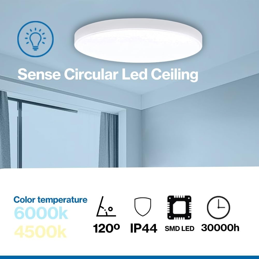 M Ledme LM8257 40W LED Plafondlamp - 4000 Lumen - IP44 - 6000K Koel Wit