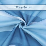 Bonhause Douchegordijn Oceaan Golven - Blauw - 180 x 180 cm - Inclusief 12 haken