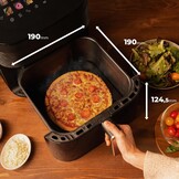 Cecotec Air Fryer Cecofry & Grill Smokin' 4500 4.5 Litres, 1900 W, Grill Plate – Double Resistance, Integrated Smoker, Temperature Adjustable from 104 – 392 °F, 10 Menus - Maat 4.5 L