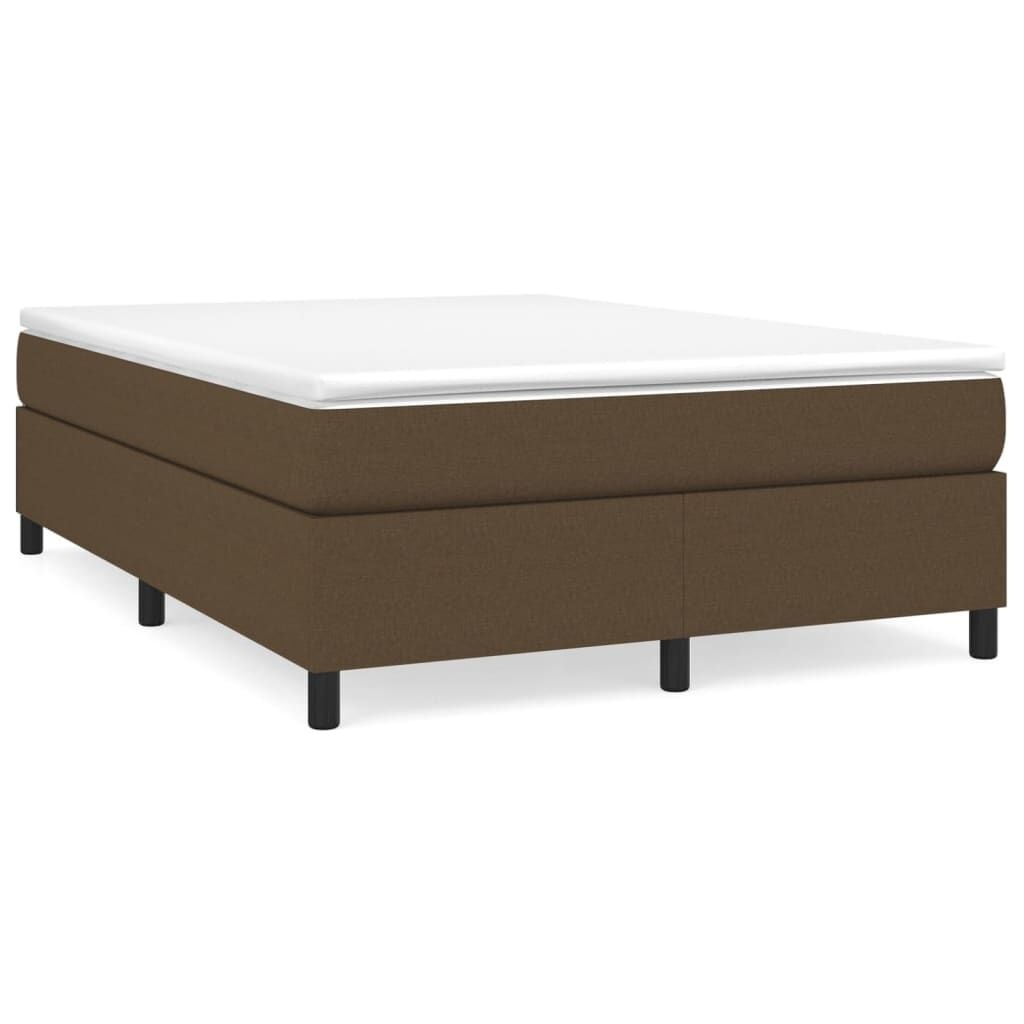 vidaXL Bedframe zonder matras stof donkerbruin 140x200 cm
