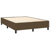 vidaXL Bedframe zonder matras stof donkerbruin 140x200 cm
