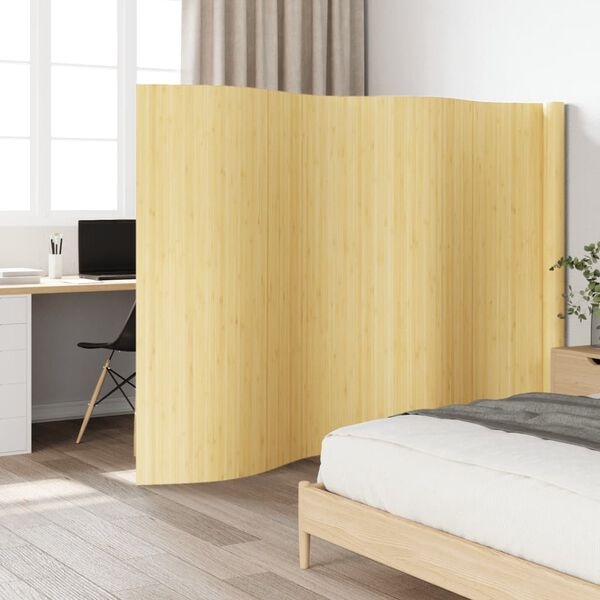 vidaXL Kamerscherm breedte 600 cm hoogte 165 cm bamboe lichtnaturel